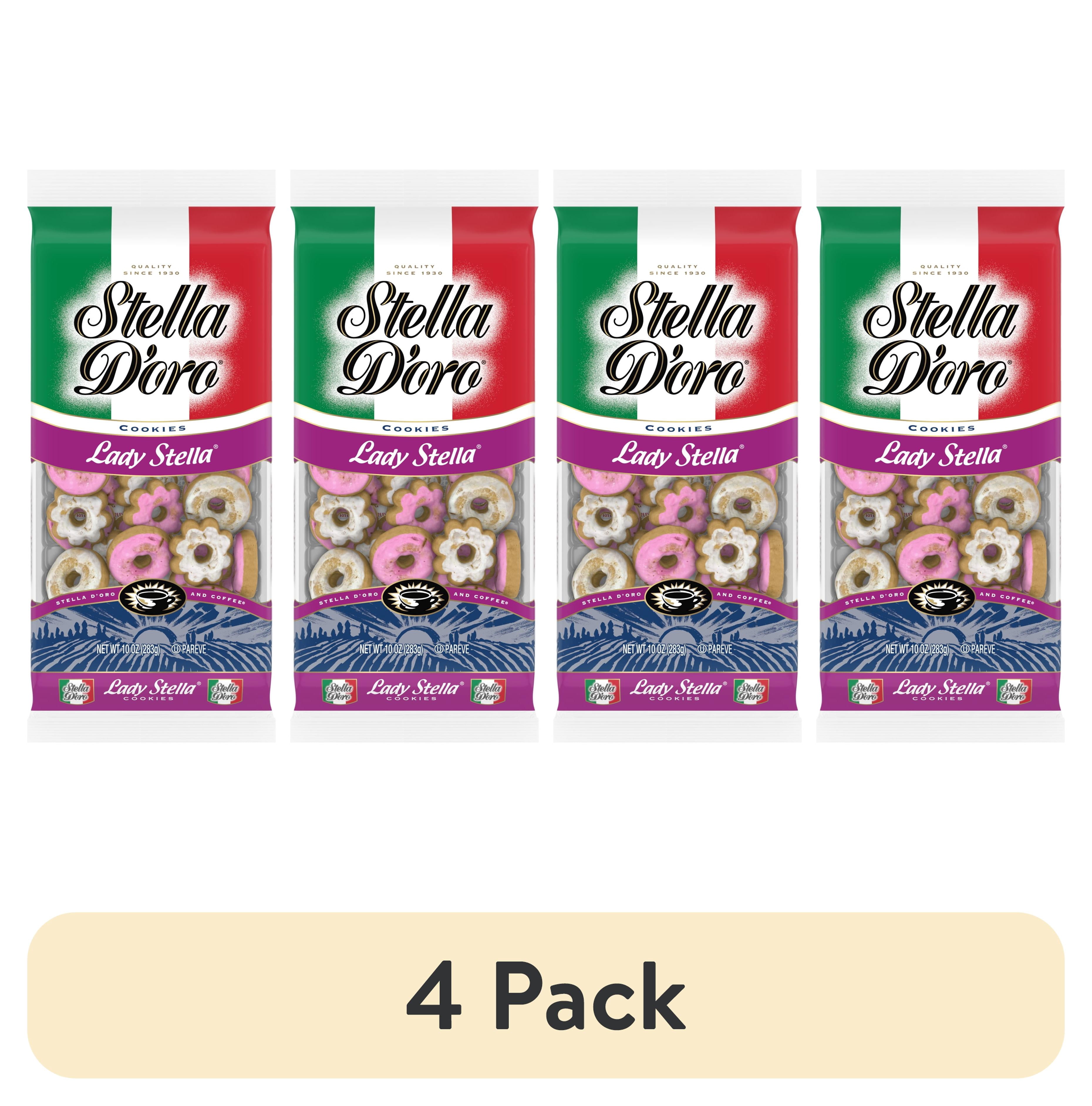 (4 pack) Stella D'oro Cookies, Lady Stella Assorted Cookies, 10 oz