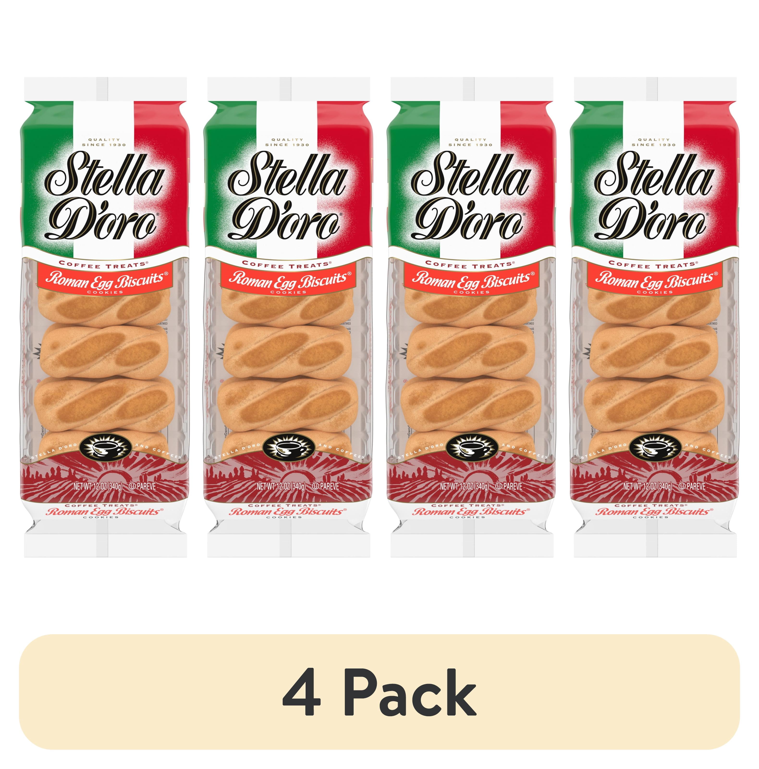 (4 pack) Stella D'oro Cookies, Roman Egg Biscuits, 12 oz