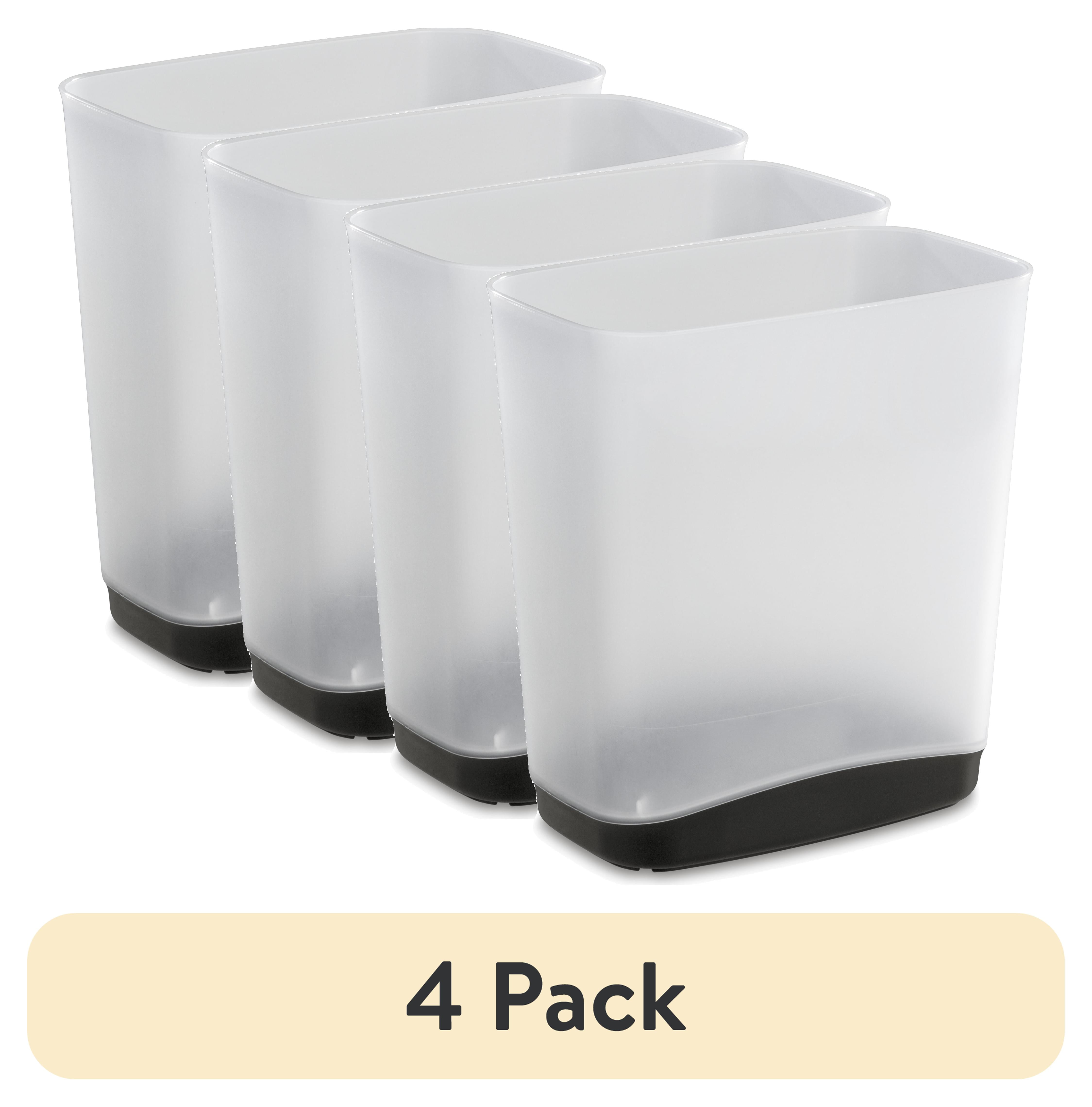 Sterilite 10 Gallon Rectangular Wastebasket – Durable White Plastic