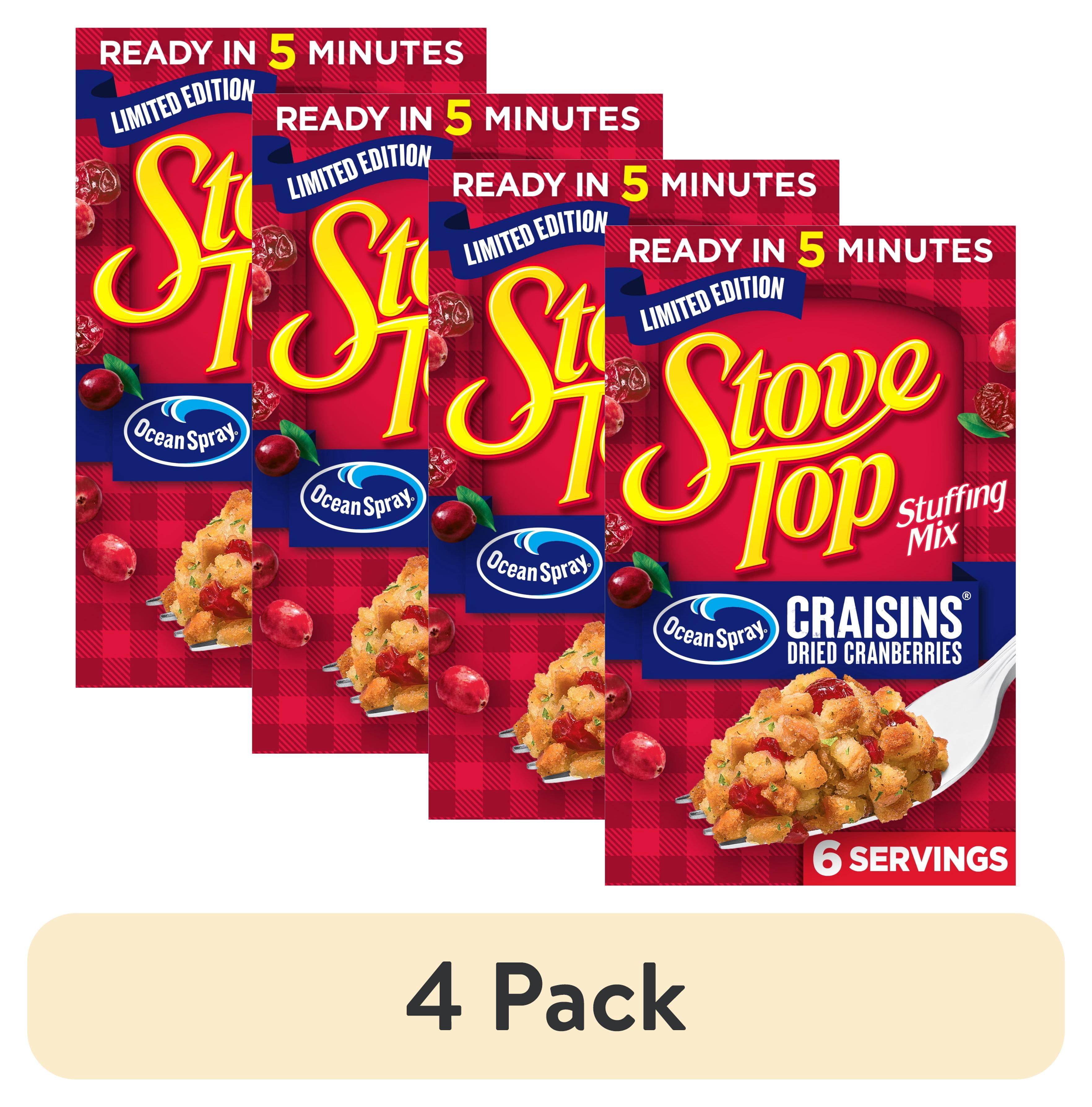 (4 pack) Stove Top Cranberry Stuffing Mix, 6 oz Box