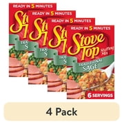 (4 pack) Stove Top Traditional Sage Stuffing Mix Side Dish, 6 oz Box