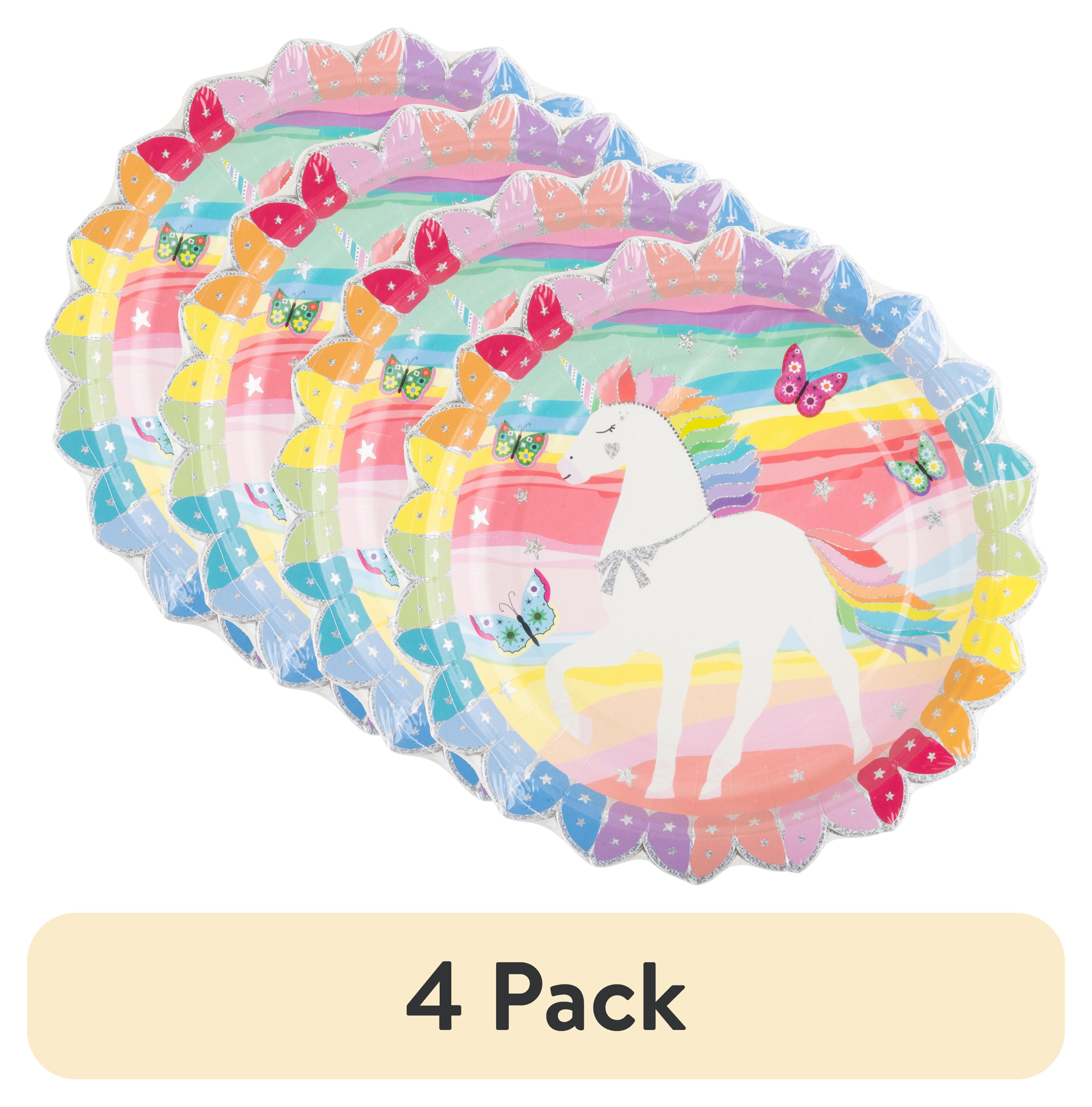 (4 pack) Strictly Fancy 9" 10 Count Unicorn plate