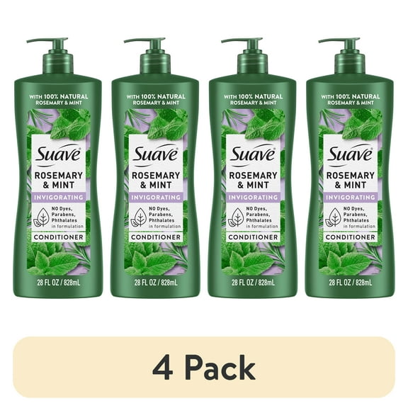 (4 pack) Suave Professionals Invigorating Conditioner, Rosemary & Mint, 28 fl oz