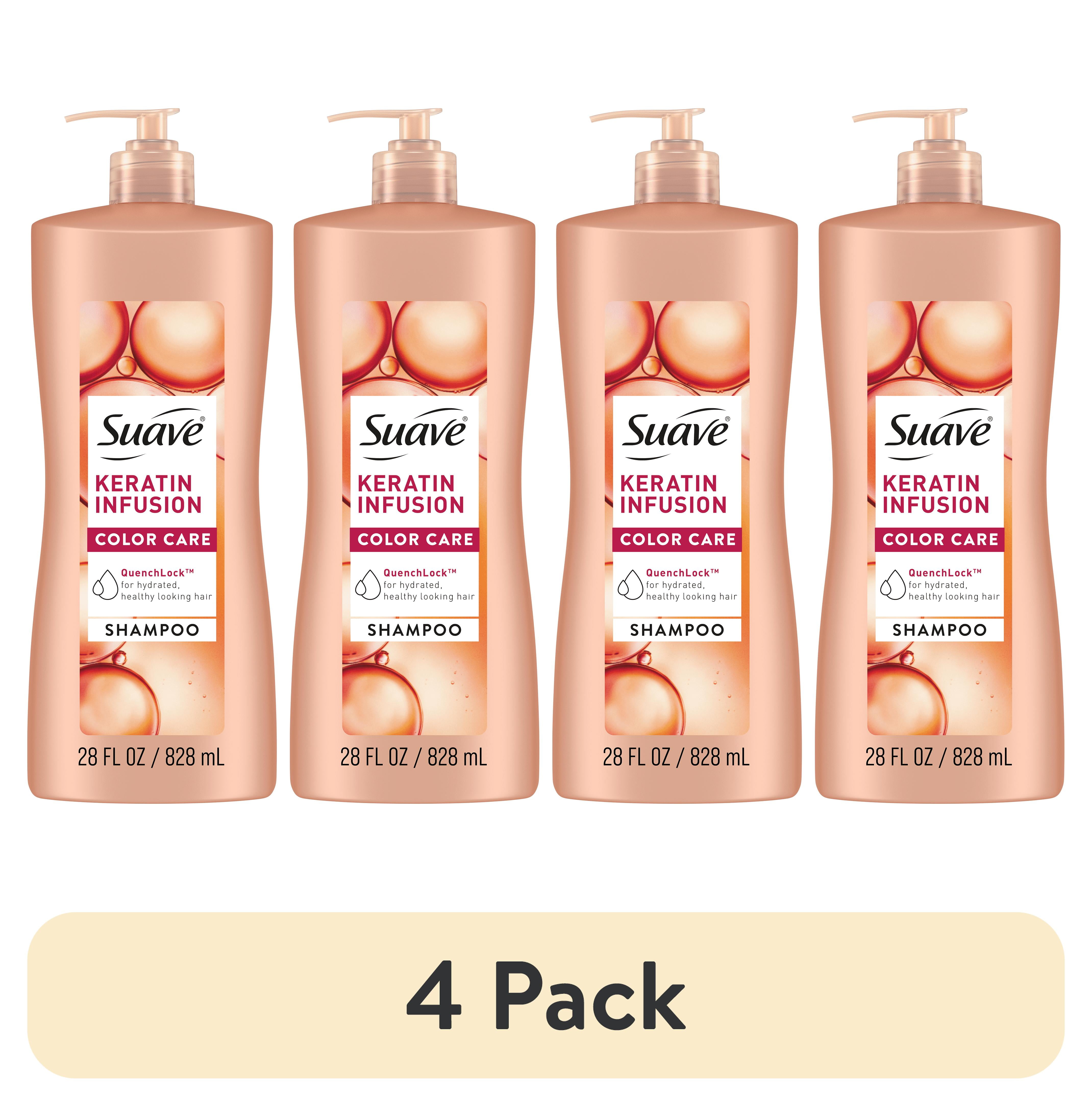 (4 pack) Suave Professionals Keratin Infusion Conditioner with Pump, Color Care, 28 fl oz