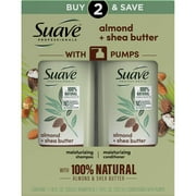 (4 pack) Suave Professionals Moisturizing Shampoo and Conditioner Set, Almond & Shea Butter, 28 fl oz, 2 Pack