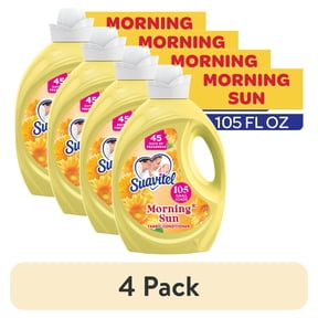 (4 pack) Suavitel Fabric Conditioner, Liquid Fabric Softener, 45 Days of Freshness, Morning Sun Scent, 105 fl oz