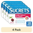 thumbnail image 1 of (4 pack) Sucrets Sore Throat Lozenges, Wild Cherry Flavor, 18 Count, 1 of 18