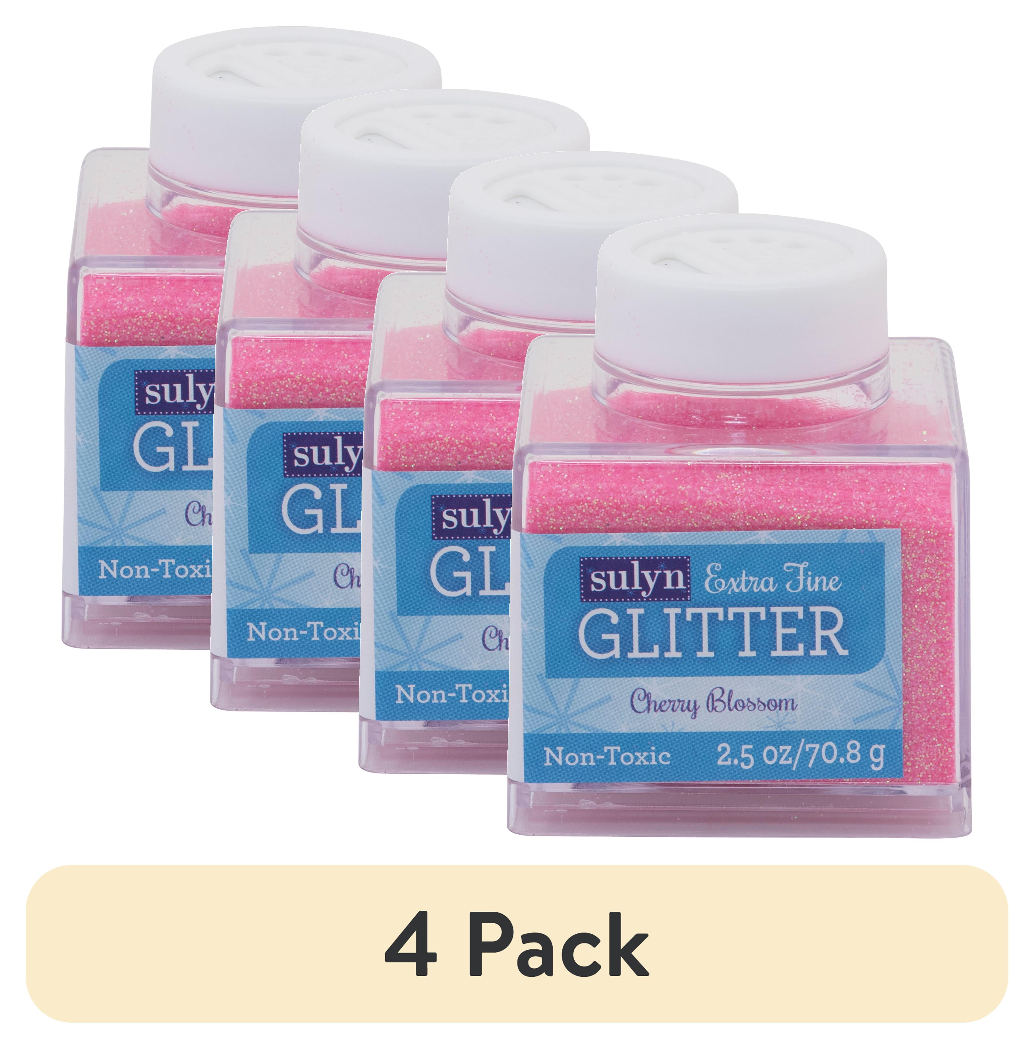 (4 pack) Sulyn Extra Fine Glitter for Crafts, Pink Cherry Blossom, 2.5 oz