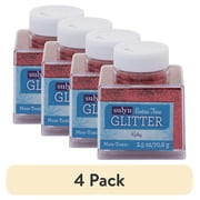 (4 pack) Sulyn Extra Fine Glitter for Crafts, Ruby Red, 2.5 oz