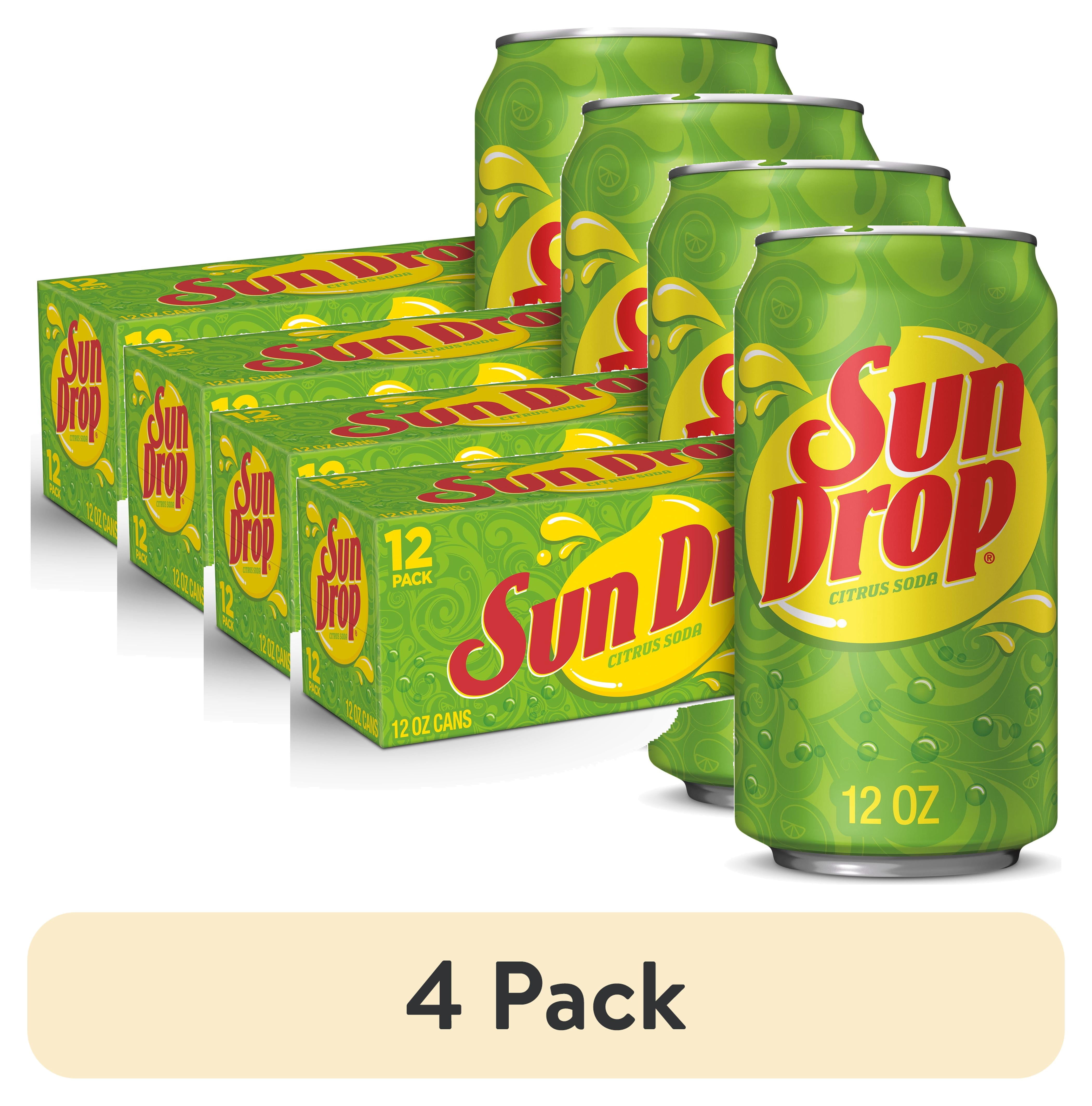 2 pack) Sun Drop Citrus Soda Pop, 12 fl oz, 12 Pack Cans - Walmart.com