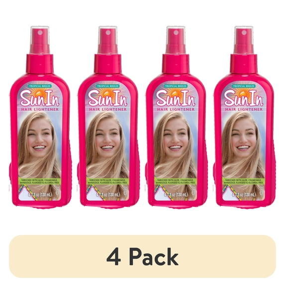 (4 pack) Sun In Hair Lightener, Tropical Breeze, Alcohol-Free, 4.7 oz