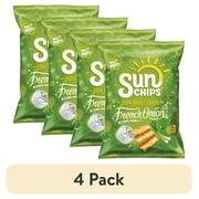 (4 pack) SunChips Flavored Whole Grain Snacks French Onion, 7 oz. Bag