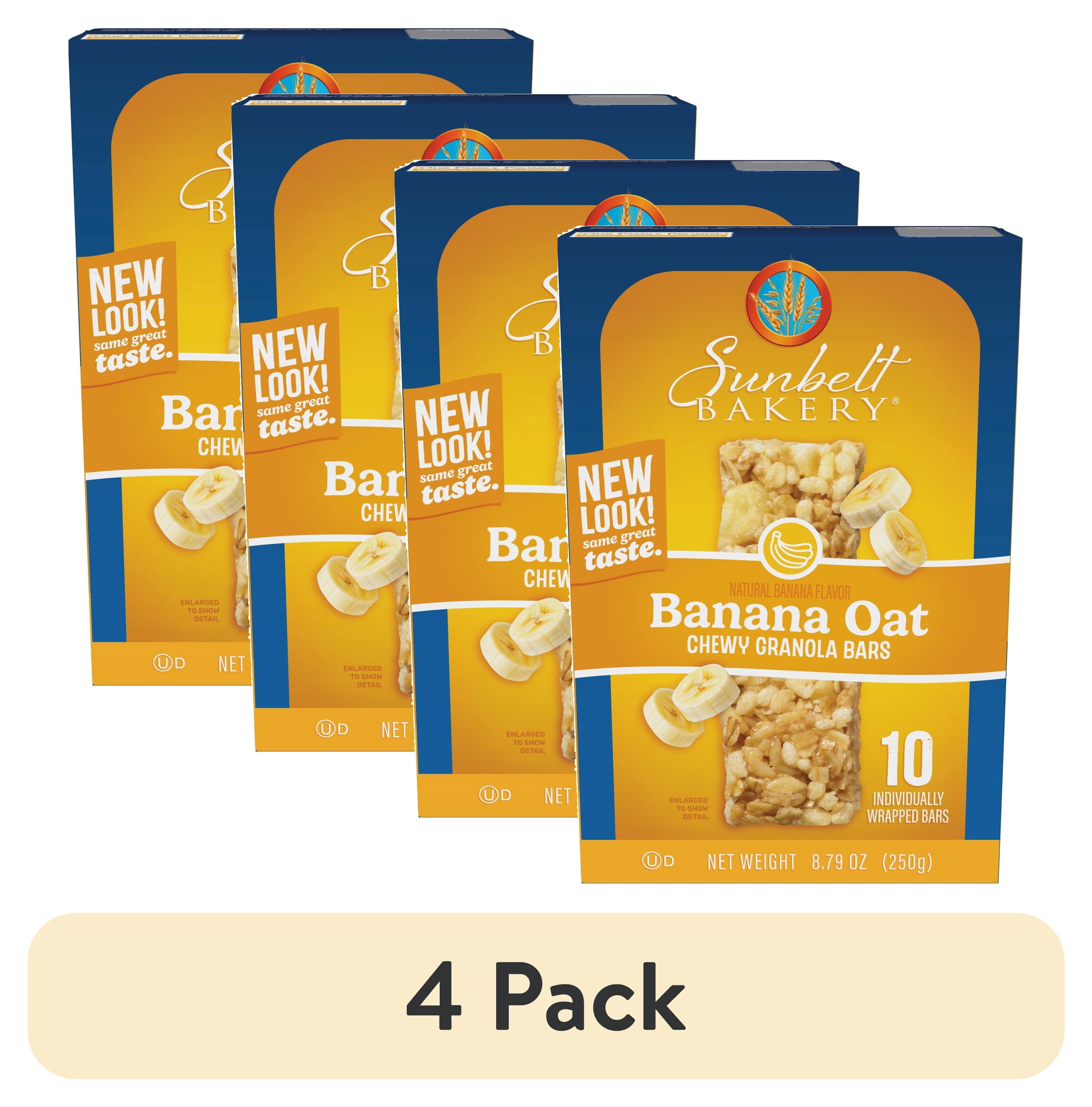 (4 pack) Chewy Granola Bars, Sunbelt Bakery Family Pack Banana Oat