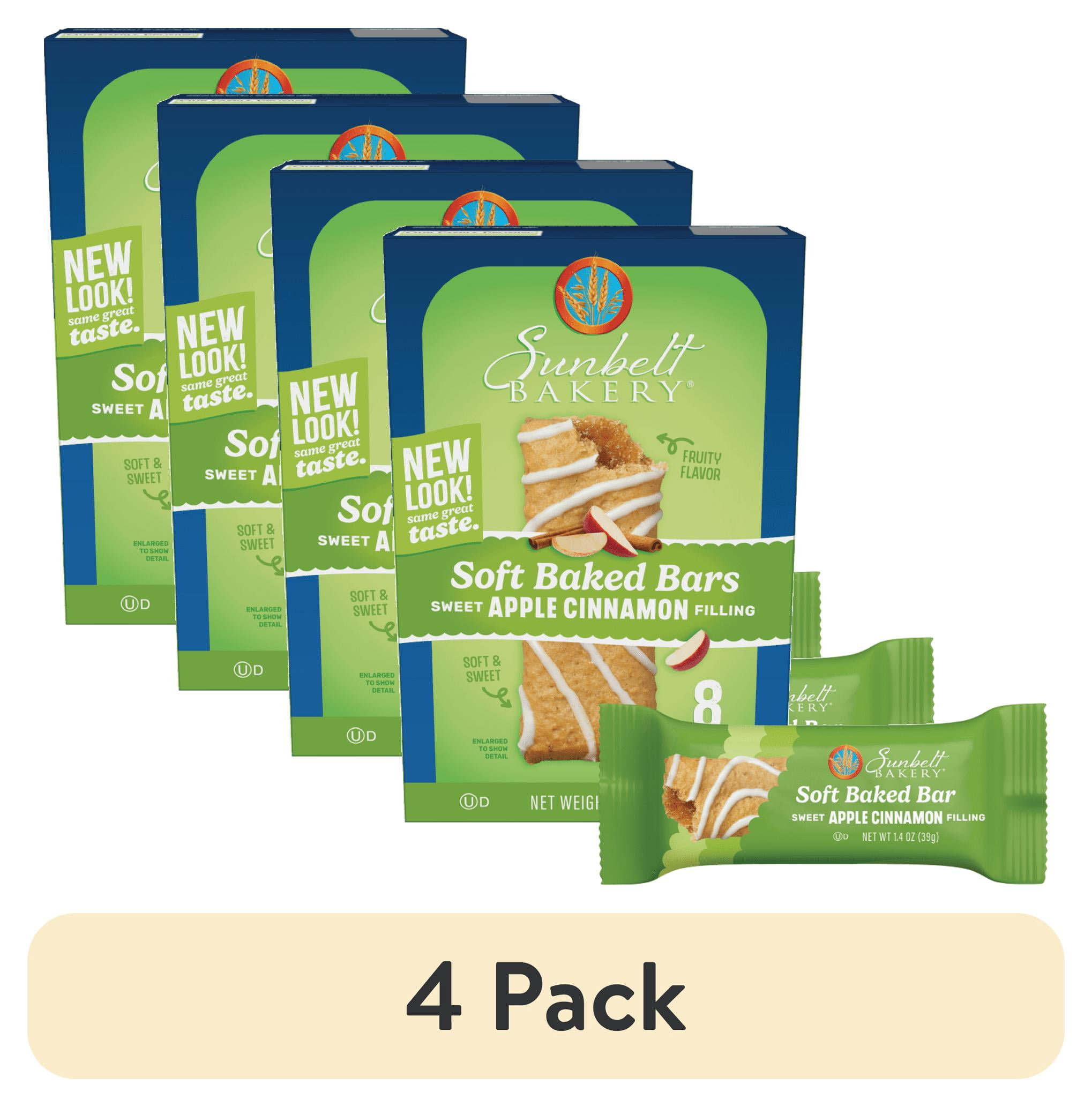 (4 pack) Sunbelt Bakery Soft Baked Bars Apple Cinnamon, 8 Count