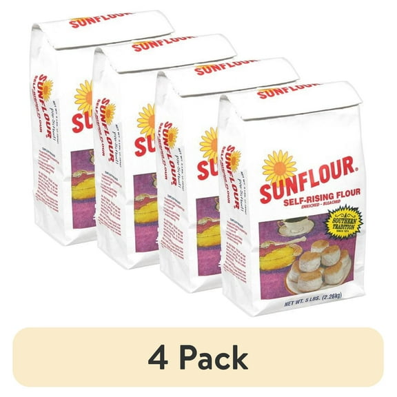 (4 pack) Hopkinsville Milling Sunflour Flour, 5 lb