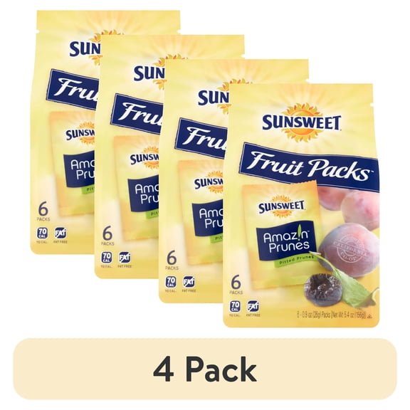 (4 pack) Sunsweet, Amaz!n, Pitted, Prunes, 5.4, oz
