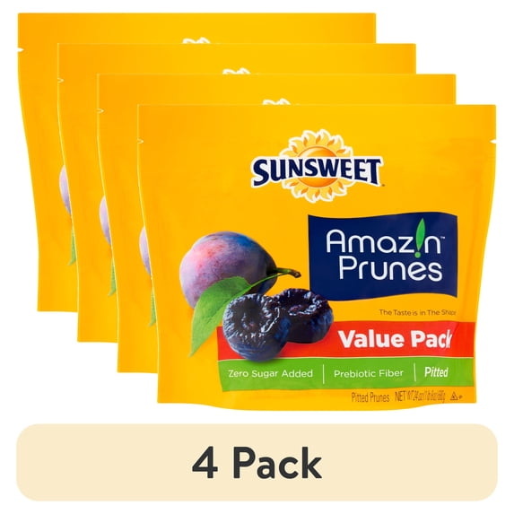 (4 pack) Sunsweet, Amazin, Pitted Prunes, 24, oz