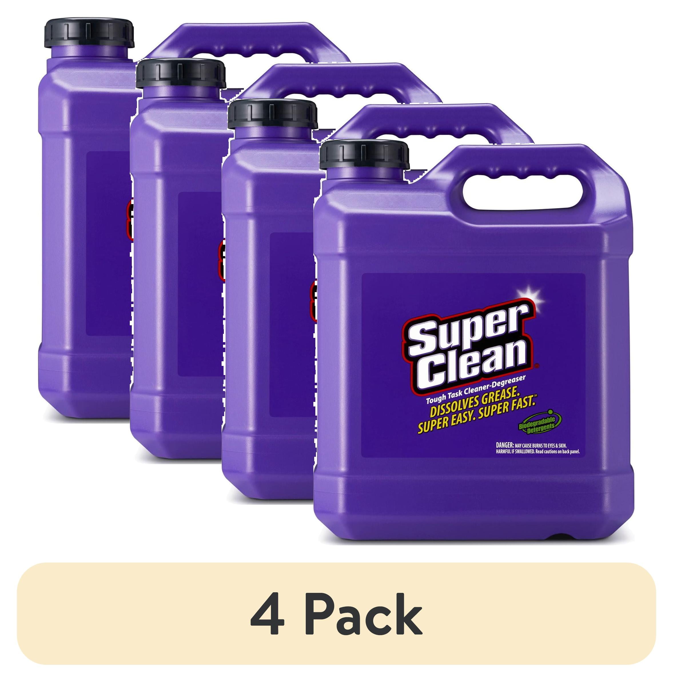 4 pack) Super Clean Tough Task Cleaner-Degreaser, 2.5 gal