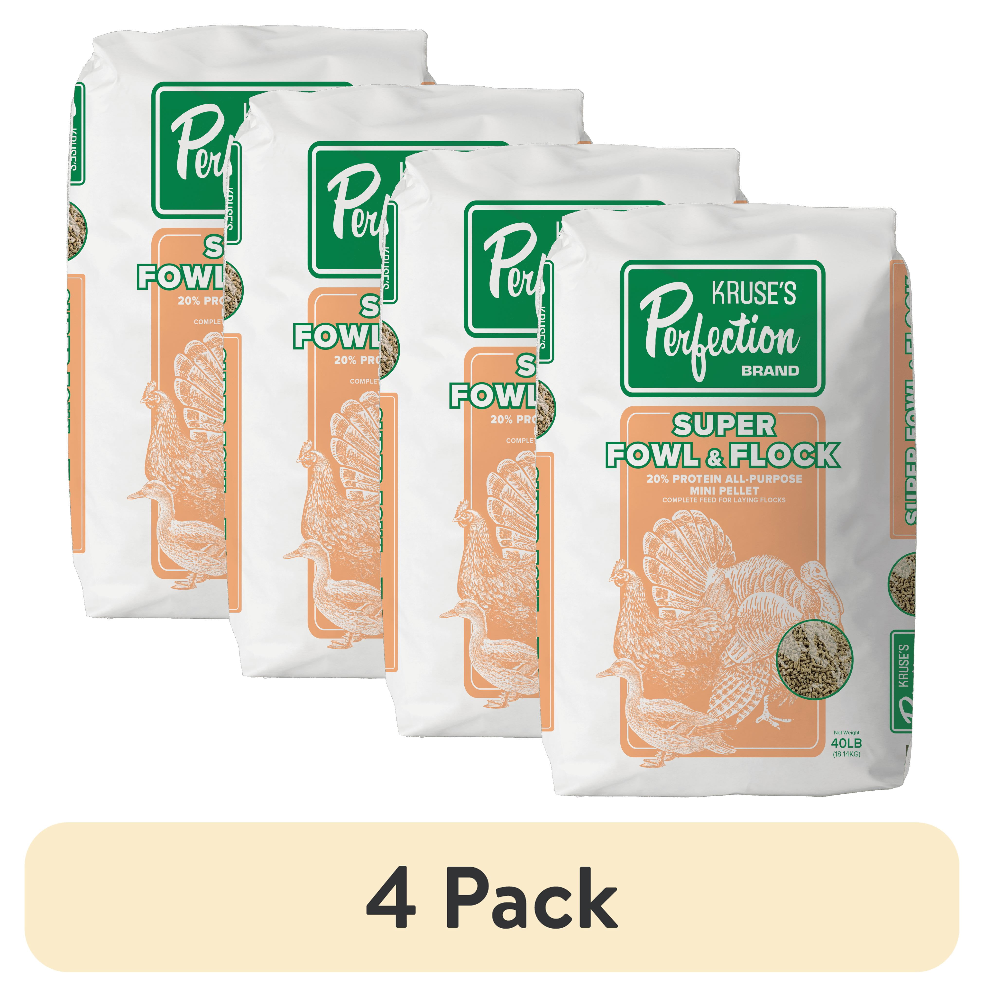(4 pack) Super Fowl & Flock Pellet 40 lb Bag