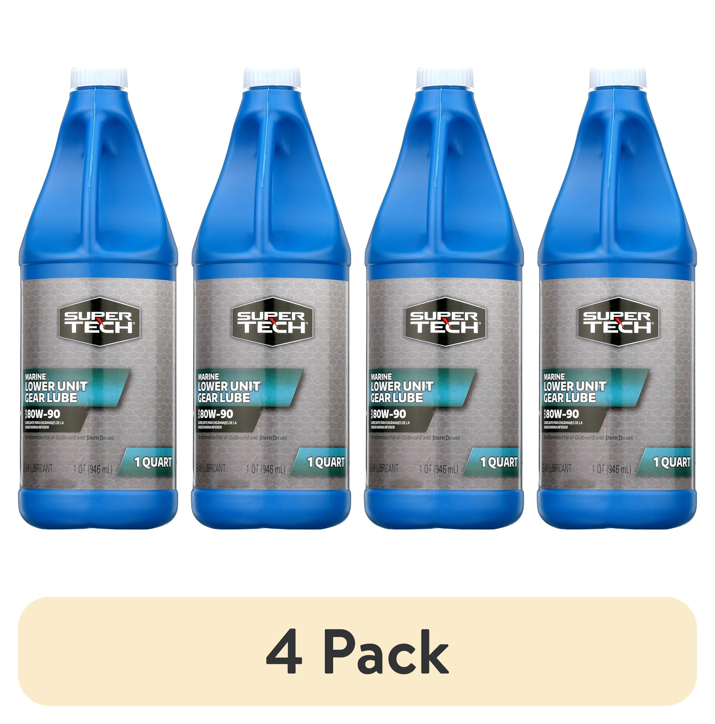 (4 pack) Super S Super Tech 80W-90 Marine Gear Lubricant Bottle, 1 Quart