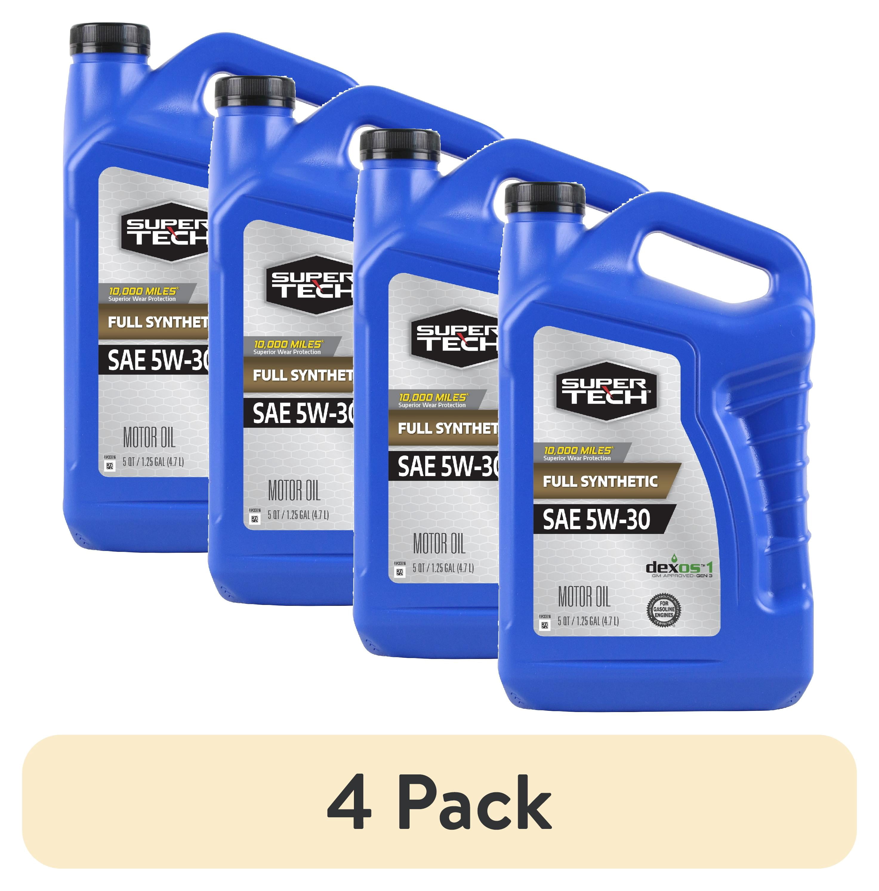 (4 pack) Super Tech Full Synthetic SAE 5W-30 Motor Oil, 5 Quarts