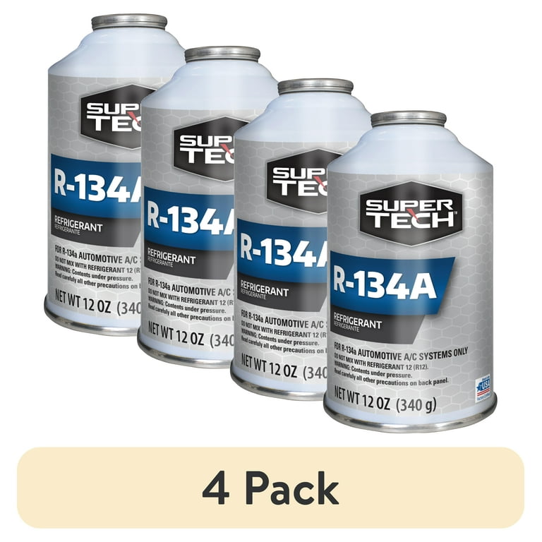 4 pack) Super Tech R-134a 12 oz Automotive Refrigerant - Walmart.com