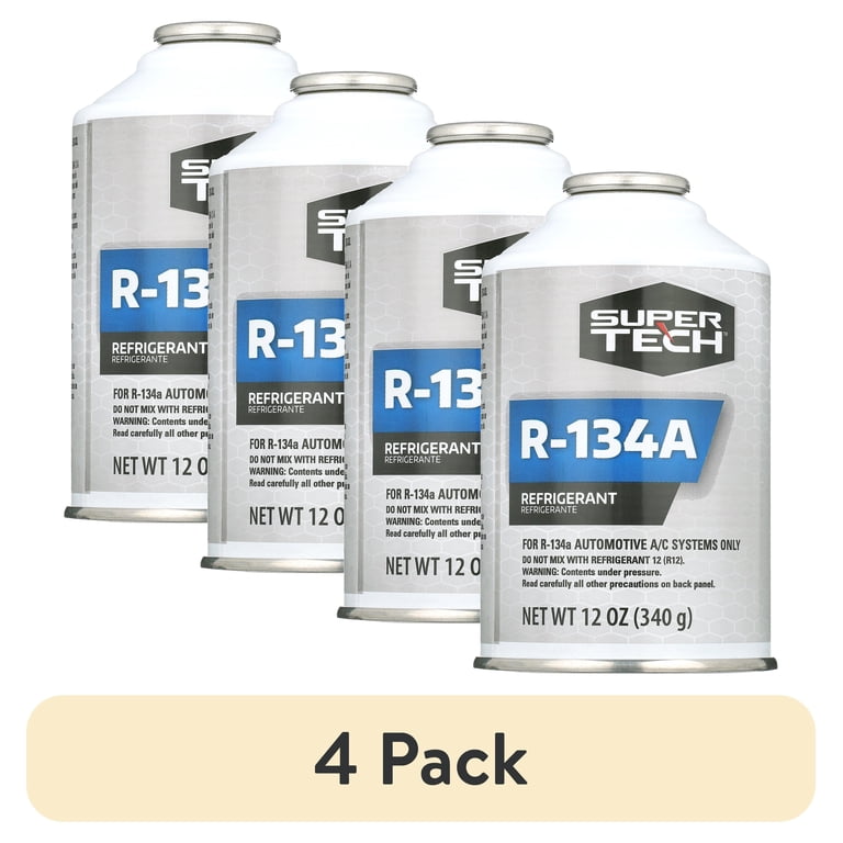 4 pack) Super Tech R-134a Refrigerant, 12 oz. - Walmart.com