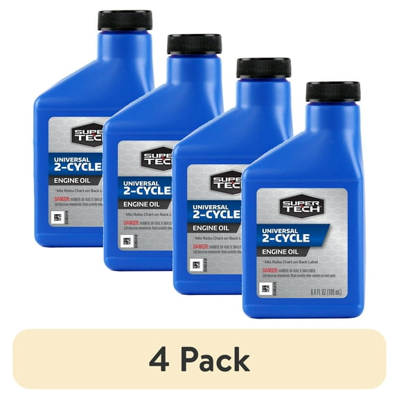 (4 pack) Super Tech Universal 2-Cycle 6.4oz