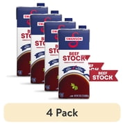 (4 pack) Swanson Beef Stock, 32 oz Carton