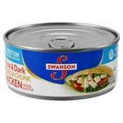 (4 pack) Swanson White and Dark Premium Chunk Canned Chicken Breast in Water, 9.75 oz Can