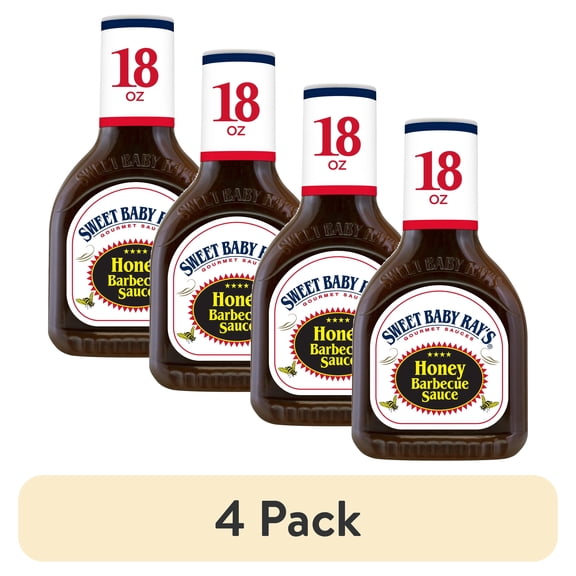 (4 pack) Sweet Baby Ray's Honey Barbecue Sauce 18 oz