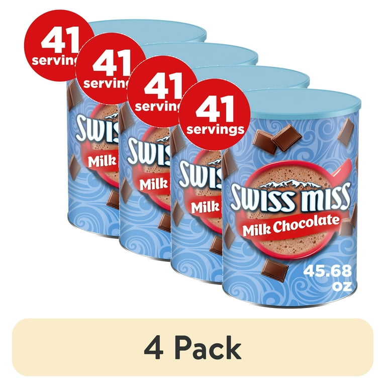 4 pack) Swiss Miss Milk Chocolate Flavored Hot Cocoa Mix, 45.68 oz