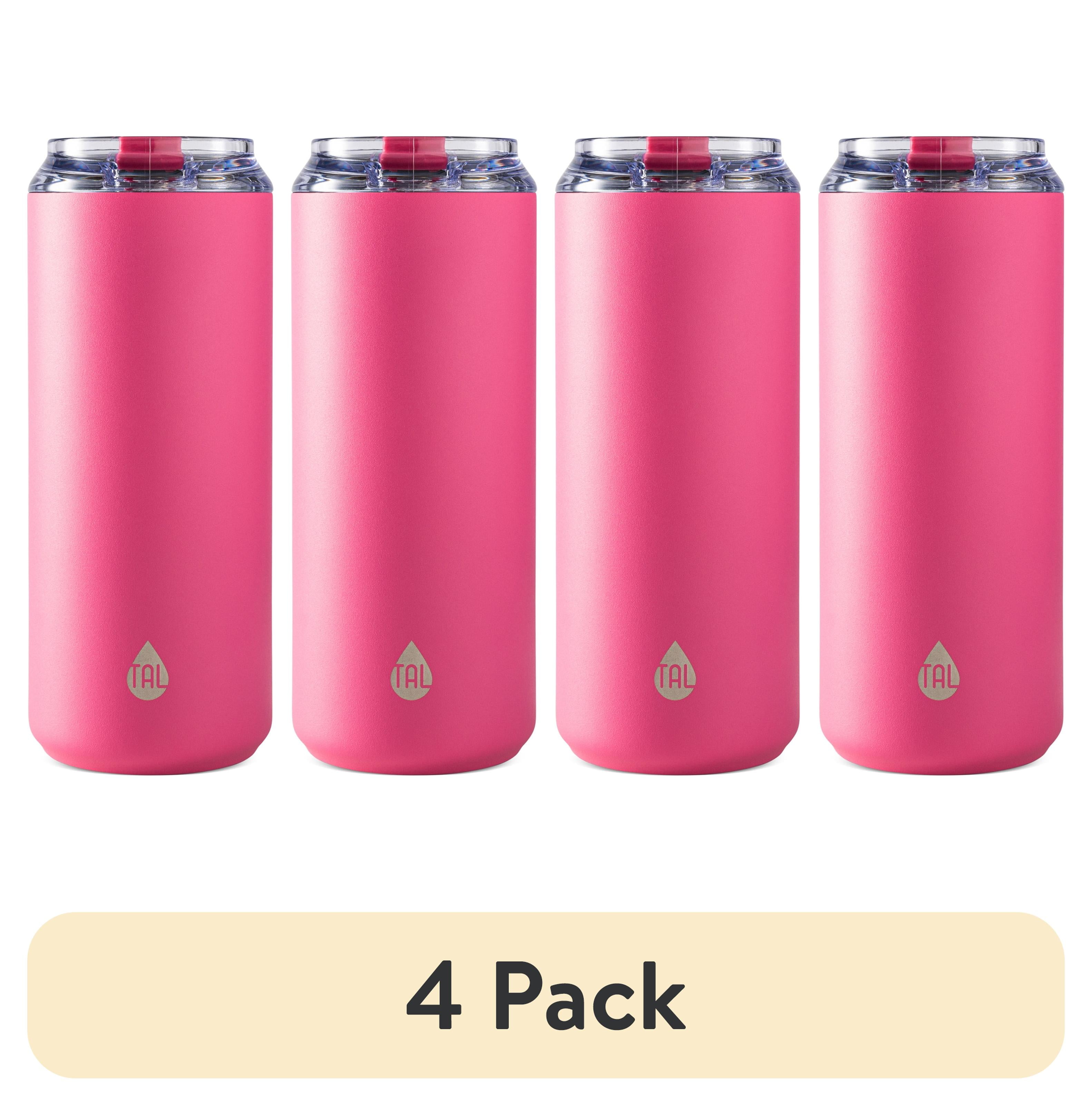 (4 pack) TAL Stainless Steel Tall Boy Tumbler 18 oz, Pink - Walmart.com
