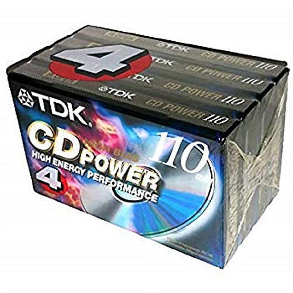 4pack TDK Cd Power 110 Type Ii (Cro2) High Bias New Blank Audio Cassette Tapes
