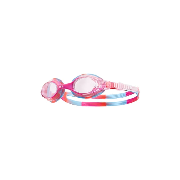 (4 pack) TYR Youth Fit Swimple Non-Mirrored Swim Goggle - Pink/White