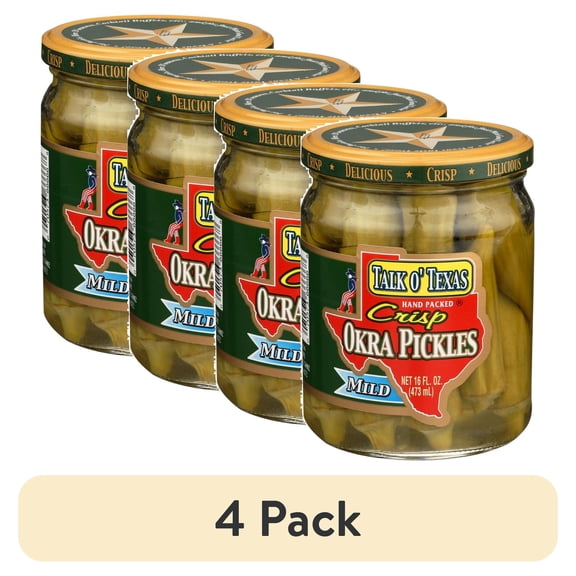 (4 pack) Talk O Texas Okra Pickled Mild