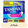 thumbnail interactive-video image 1 of (4 pack) Tampax Pearl Tampons Multipack with LeakGuard Braid, Regular/Super/Super Plus, 47 Count, 1 of 12