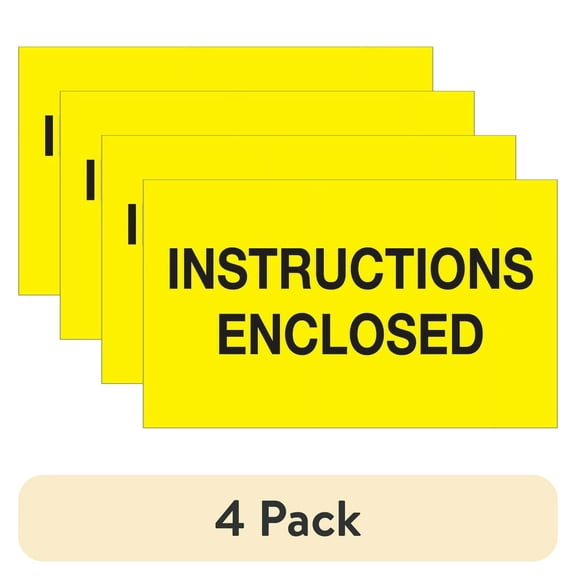 (4 pack) Tape Logic Label,Instructions Enclosed,3x5" DL1211