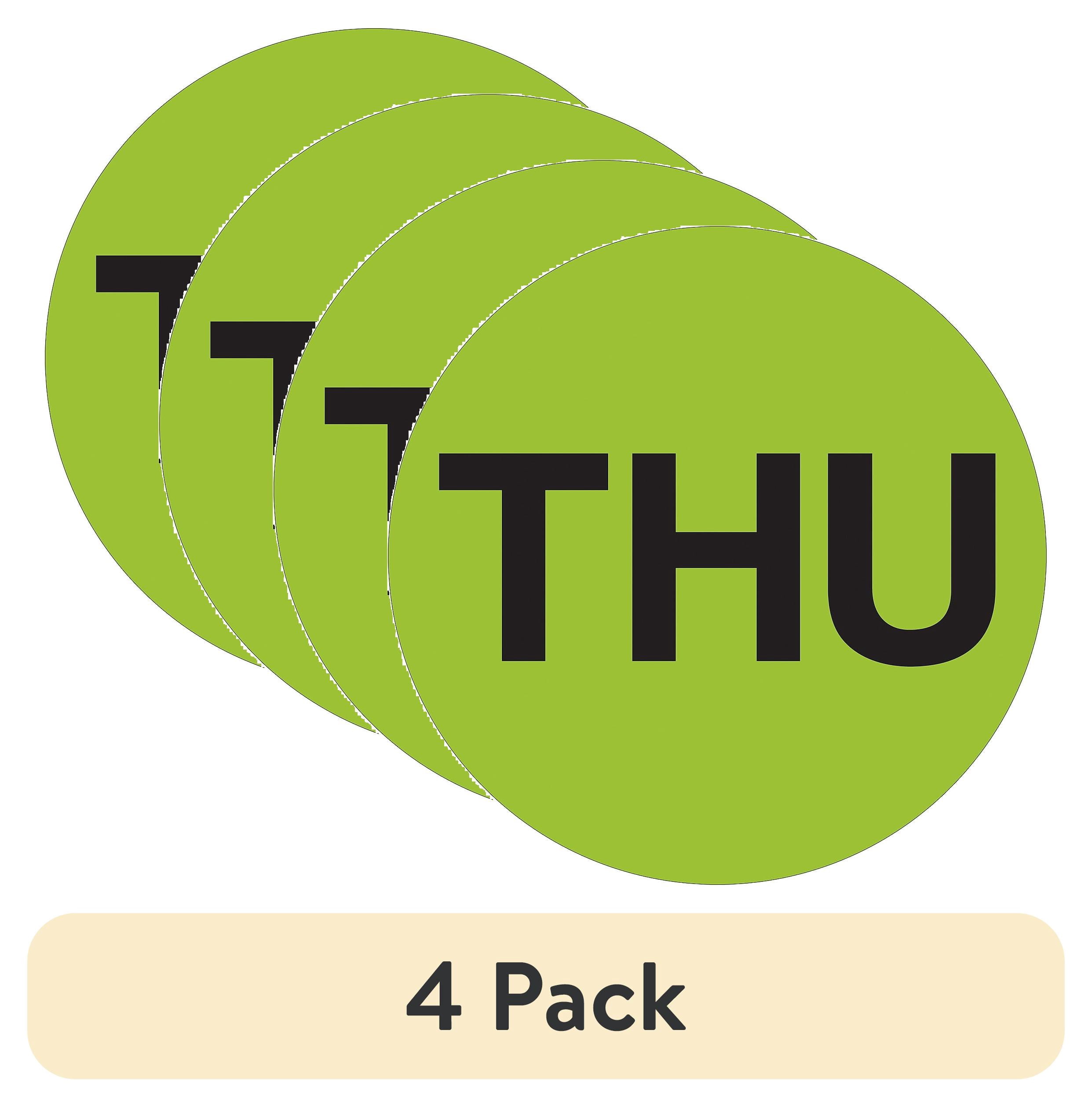 Week Thu (4 pack) Tape Logic Inventory Circle Labels Days of the Week
