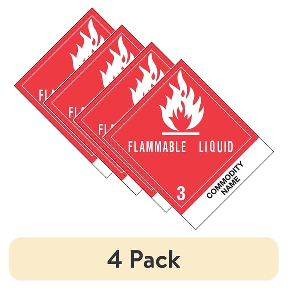 (4 pack) Tape Logic Label,Resin Solution,4x4 3/4" DL512P8