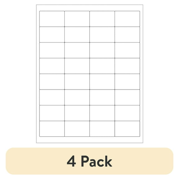 (4 pack) Tape Logic Rectangular Laser Labels 2" x 1 1/4" White 3200/Case LL110