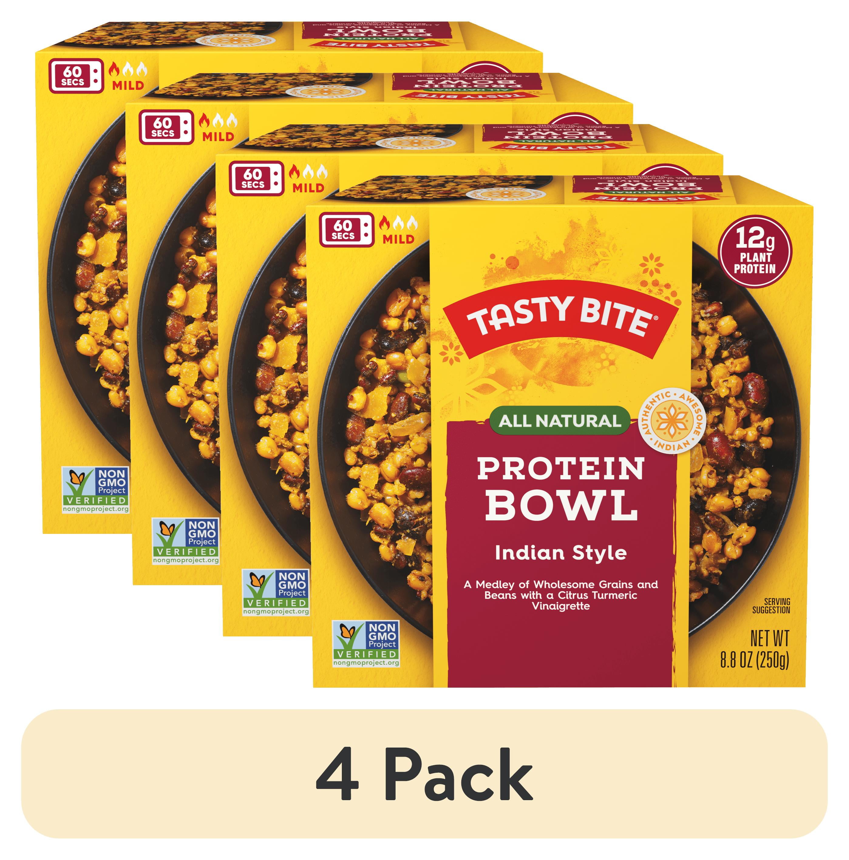 (4 pack) Tasty Bite All Natural Indian Plant Based Protein Bowl, 8.8 oz