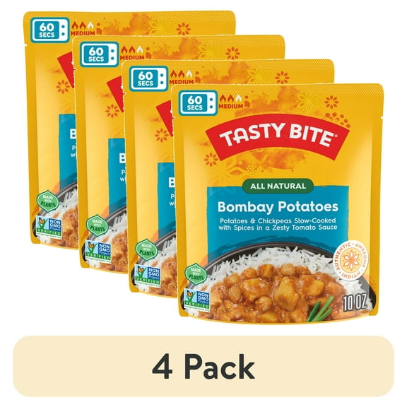 (4 pack) Tasty Bite Bombay Potatoes 10oz - Spiced potato curry