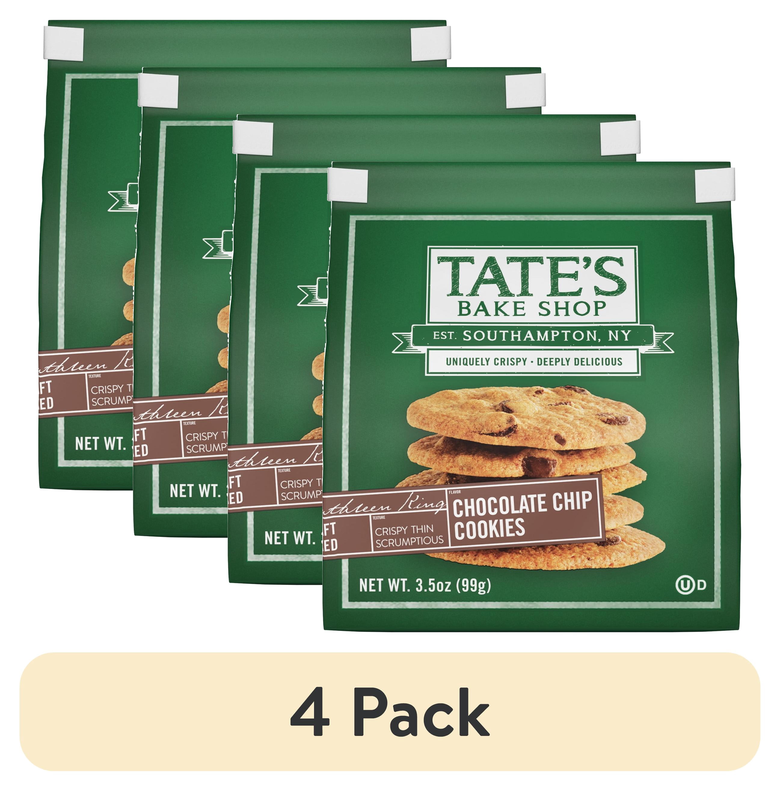(4 pack) Tate's Bake Shop Chocolate Chip Cookies, 3.5 oz