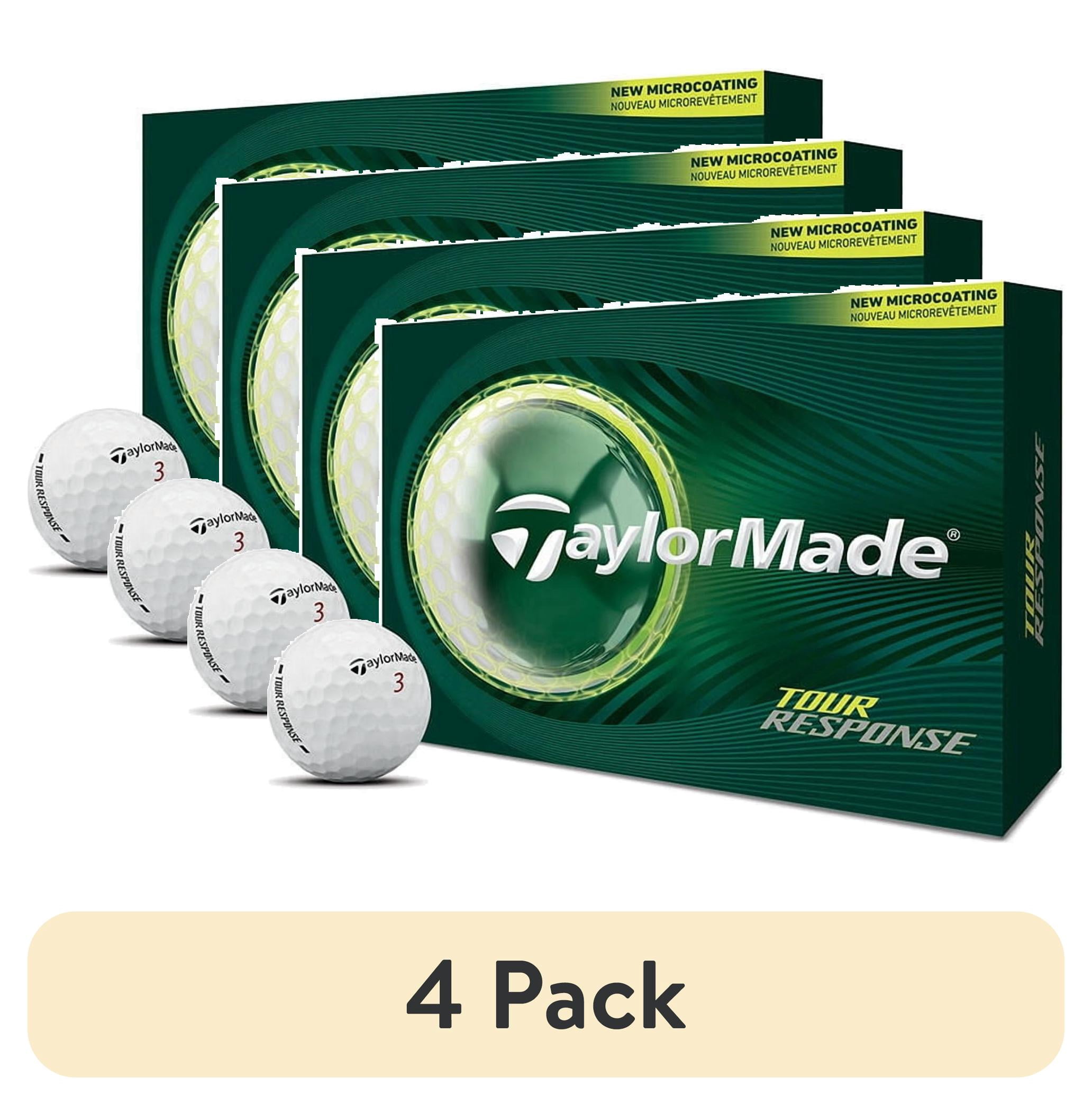 (4 pack) TaylorMade 2026 Tour Response Golf Balls 12pk, White