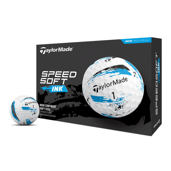 (4 pack) TaylorMade Speed Soft Golf Balls 12pk, Ink Blue