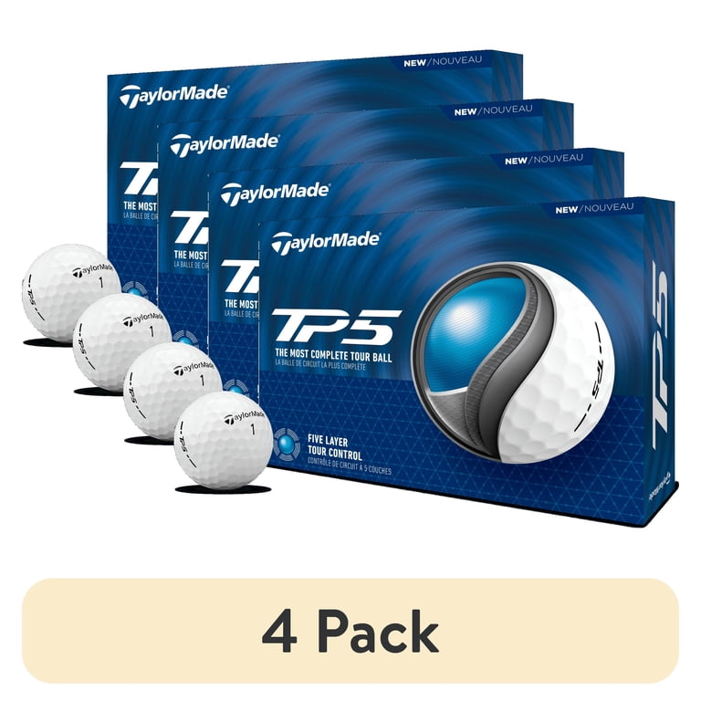 4 pack) TaylorMade TP5 Golf Balls 12pk, White - Walmart.com