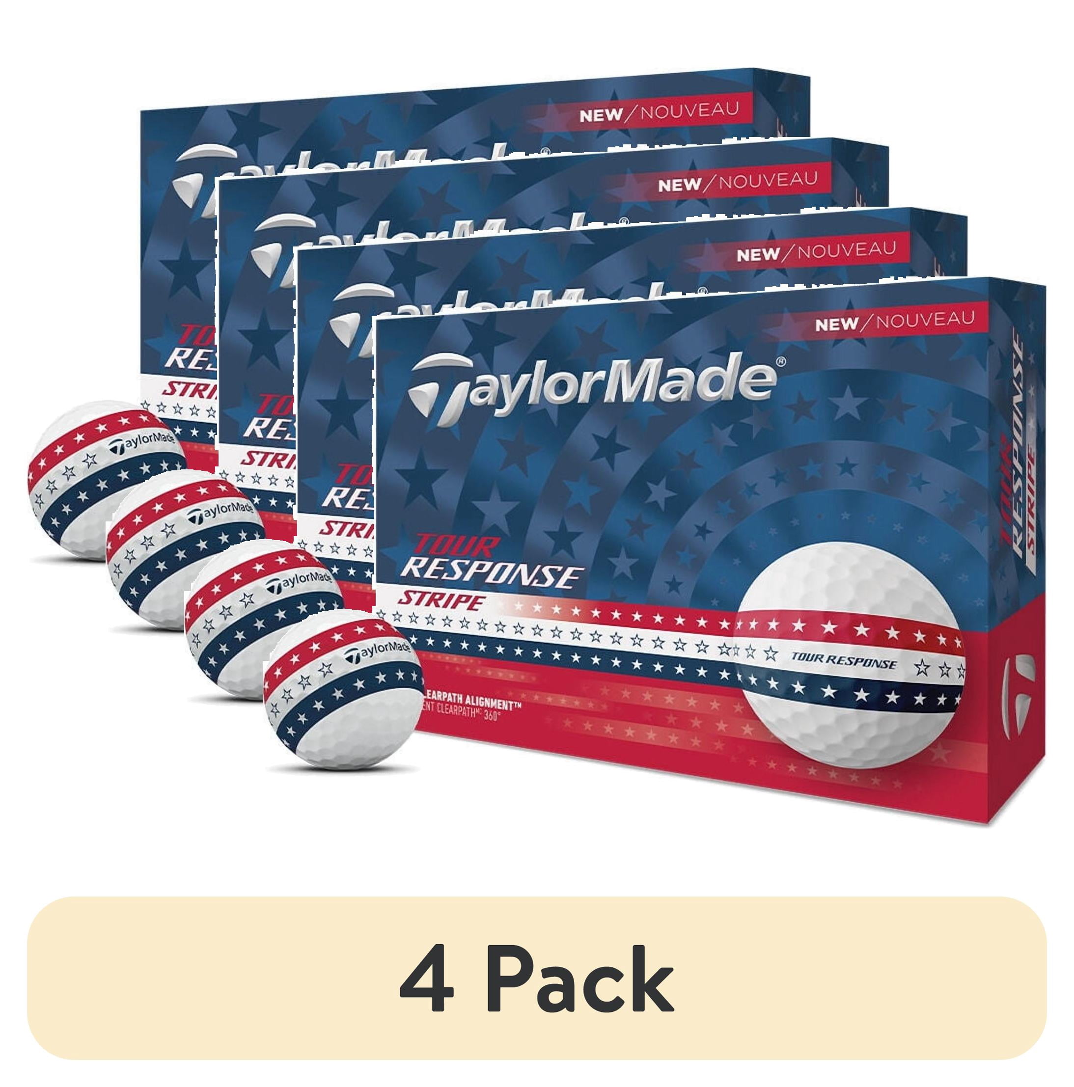 TaylorMade, Golf Balls, 12pk, Tour Response Stripe USA - Walmart.com