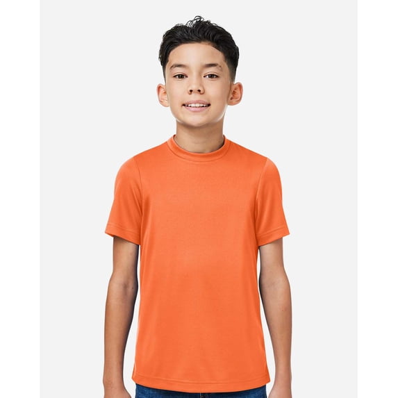 (4 pack) Team 365 TT15Y Youth Zone Performance Mesh T-Shirt-Sport Orange-M