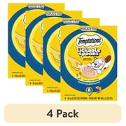 4 pack Temptations Lickable Spoons Wet Cat Treat, Chicken And Savory Salmon, 10 G, 8 Ct